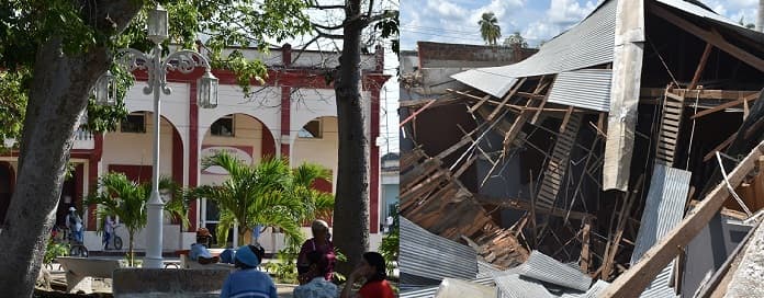 Colapsó parte del techo del Cine Teatro de Jobabo ¿Qué va a suceder ahora con el inmueble?