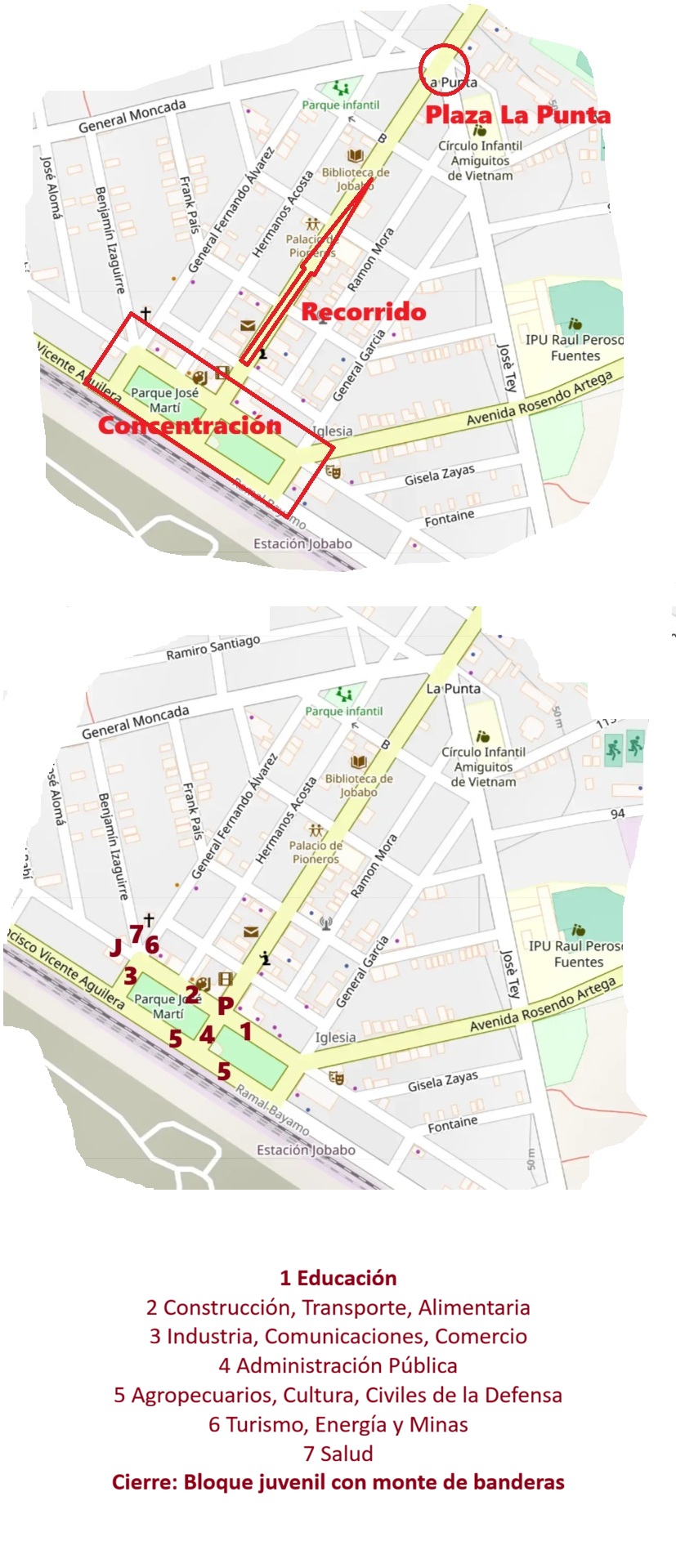 infogr. ubicacion y desfile primero de mayo Jobabo 2026